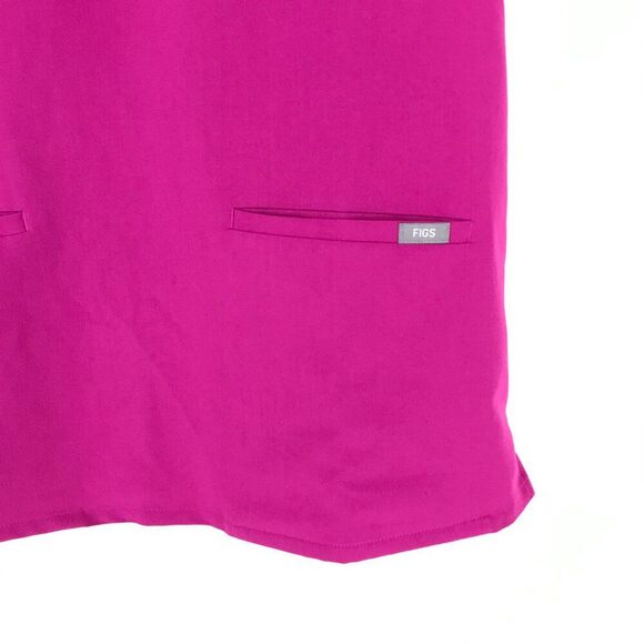 FIGS Casma Three-Pocket Scrub Top Women's XL Fuchsia Uniform Healthcare Medical - Picture 2 of 11
